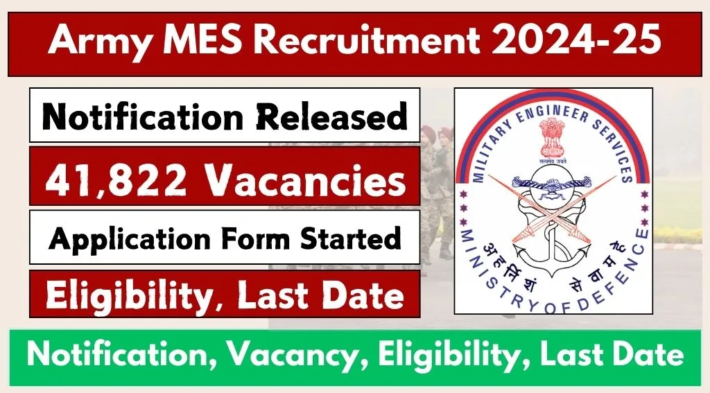 Army MES Recruitment 2024-25