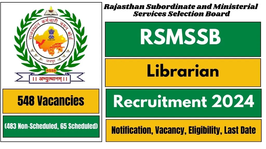 RSMSSB Librarian Recruitment 2024